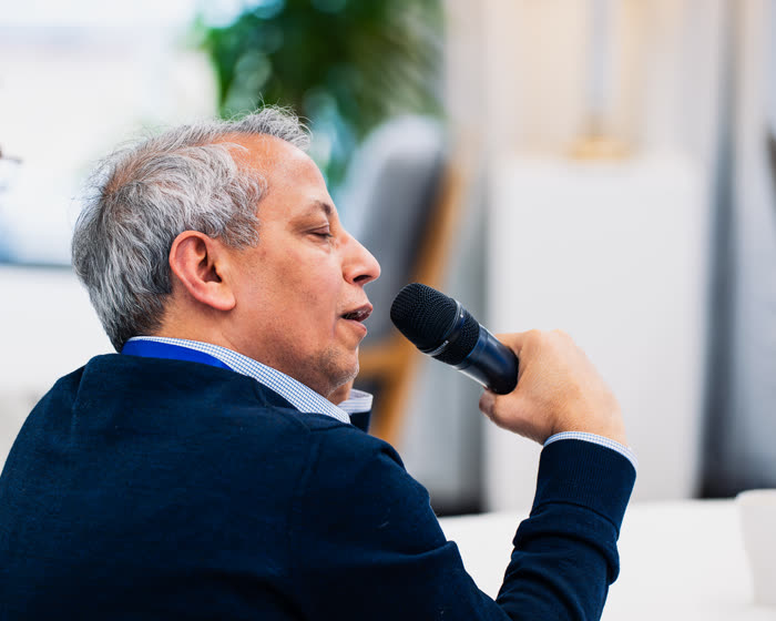 Event photography — speaker with microphone