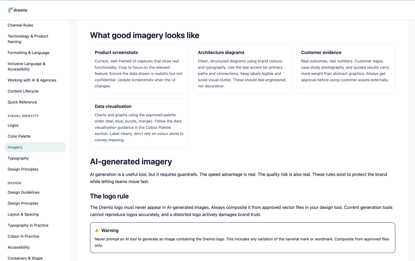 Brand guidelines — imagery and AI-generation rules
