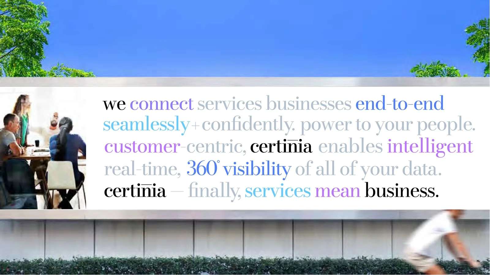 A page from the original guidelines: gradient type across a billboard.